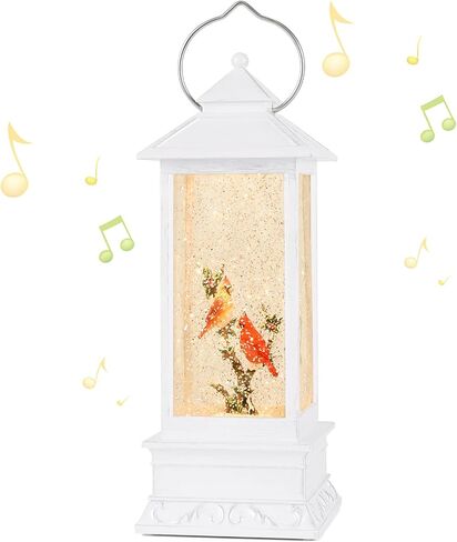 Christmas Snow Globes, Cardinal Birds Scene Snow Globes,Glittering Lantern with Timer, Snow Globe Lantern USB or Battery Powered for Desktop Ornament, Christmas Decoration and Gifts in Saudi Arabia