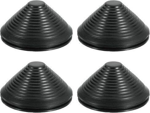 uxcell Tower Shaped Grommet, 4 Pcs 4-1/2"(115mm) Inner Diameter, Rubber Grommets Firewall Plug Grommets Hole Plug for Wire Cable Plug Plumbing, Black in Saudi Arabia