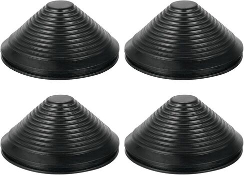 uxcell Tower Shaped Grommet, 4 Pcs 4-1/2"(115mm) Inner Diameter, Rubber Grommets Firewall Plug Grommets Hole Plug for Wire Cable Plug Plumbing, Black in Saudi Arabia
