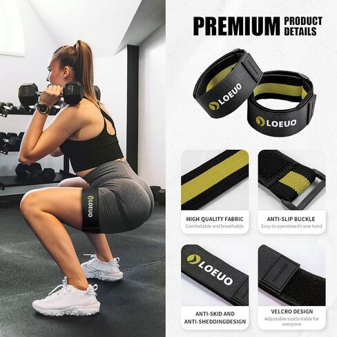 Booty Bands for Working Out Glutes, Adjustable Blood Flow Restriction Bands with Non Slip for Workout Butt & Thigh Building, Occlusion Bands for Women and Men Glutes Easy to Carry in Saudi Arabia