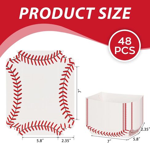 Paper Food Boats, Disposable Nacho Trays for Serving Food, Paper Food Trays for Concession Food Condiments and Snacks, Party Decorations (Baseball, 100 Pack, 3lb) in Saudi Arabia