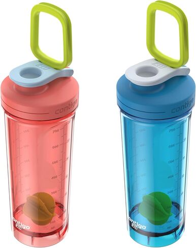 Contigo Shake & Go Fit 2.0 Water Bottle, 28 oz, Salt; Macaroon, 2-Pack in Saudi Arabia