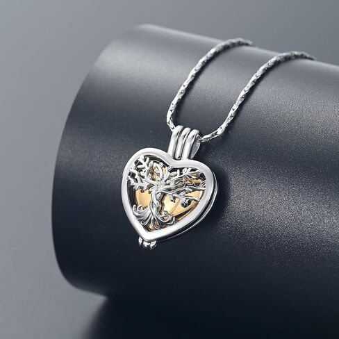 Tree of Life Urn Necklaces for Ashes Heart Shape Cremation Jewelry Memorial Keepsake Jewelry Gifts for Women Men Memorial Lockets Ashes Holder for Pet in Saudi Arabia