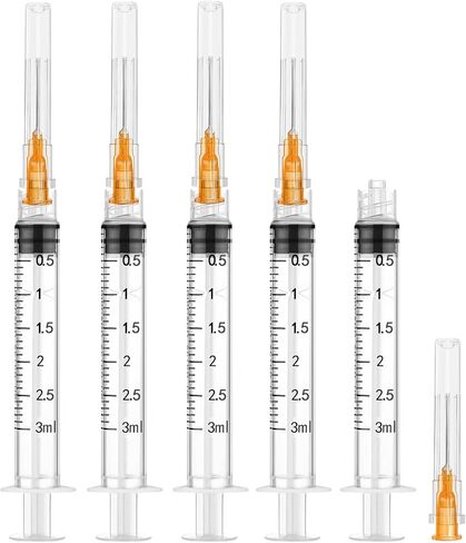 1ml Syringe with Cap,1ml Syringe Without Needle for Liquids,30 Pack Sterile Packaged in Saudi Arabia