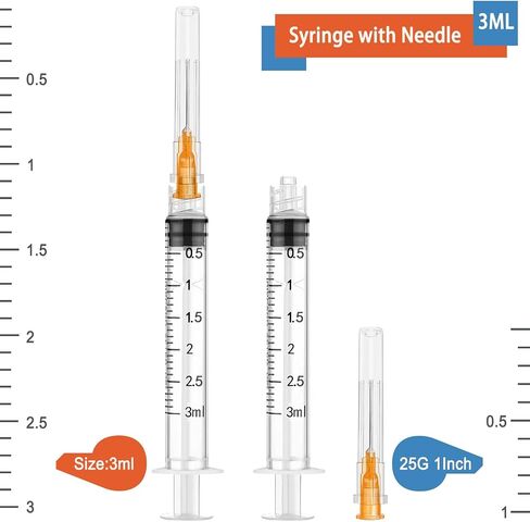 1ml Syringe with Cap,1ml Syringe Without Needle for Liquids,30 Pack Sterile Packaged in Saudi Arabia