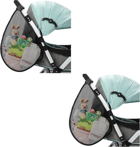 Accmor Universal Stroller Organizer, Side Sling Stroller Organizer, Mesh Cargo Net Stroller Storage Caddy, Stroller Bag Accessories Fits for Uppababy, Nuna, Baby Jogger, Britax, Doona Strollers in Saudi Arabia