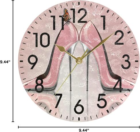 ALAZA ديكور المنزل برج ايفل شارع باريس مع مظلة حمراء 9.5 بوصة ساعة حائط أكريليك مستديرة غير موقوتة ساعة صامتة الفن لغرفة المعيشة غرفة نوم المطبخ in Kuwait