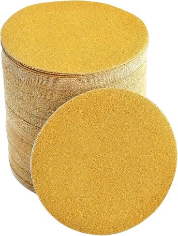 6 Inch No-Hole Hook and Loop Sanding Discs 220 Grit Random Orbital Sandpaper for Automotive and Woodworking 100Pack in Saudi Arabia