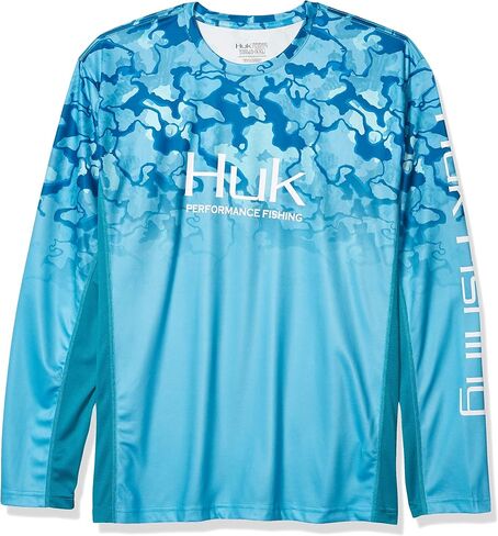 قميص Huk الرجالي Standard Icon X Camo بأكمام طويلة لصيد السمك، Boca Grande، X-Large in Saudi Arabia