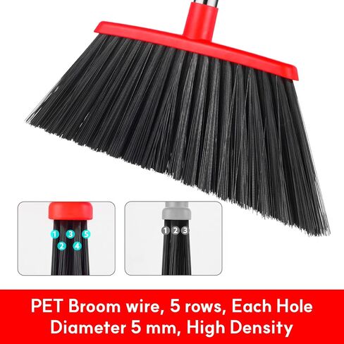 Broom with Dustpan Set, 55" Long Handle Broom and Dustpan Set for Home, Kitchen, Room, Office, Lobby, Indoor Floor Cleaning, Dustpan and Broom Set in Saudi Arabia