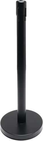 [2 Pack] Commercial Quaility Crowd Control Stanchion Set, 9.5 Foot Black Retractable Belt, 16 Pound Base, Portable Temporary Barriers Barricades for Indoor & Outdoor in Kuwait