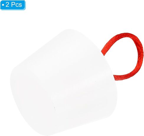 MECCANIXITY Silicone Rubber Tapered Plug 35 to 45mm Solid Bathtub Bungs Stopper with Handle for Test Tubes, Water Pipe, Drainage Hole, White 2 Pieces in Saudi Arabia