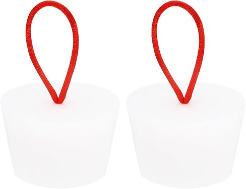 MECCANIXITY Silicone Rubber Tapered Plug 35 to 45mm Solid Bathtub Bungs Stopper with Handle for Test Tubes, Water Pipe, Drainage Hole, White 2 Pieces in Saudi Arabia