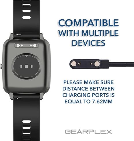 Magnetic Smart Watch Charging Cable Compatible with Apple, Samsung, and Fitness Watches, Quick Charge with 3-Pin Connections, USB Type-A, 5.0mm in Saudi Arabia