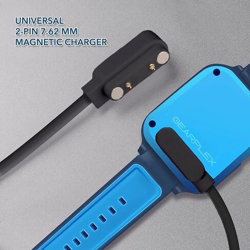 Magnetic Smart Watch Charging Cable Compatible with Apple, Samsung, and Fitness Watches, Quick Charge with 3-Pin Connections, USB Type-A, 5.0mm in Saudi Arabia