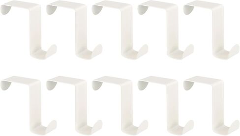 uxcell Over The Door Hooks, 10pcs - Stainless Steel Door Hangers Hooks, S-Shaped Double Hooks for Hanging Clothes, Hats, Towels (Black) in Saudi Arabia