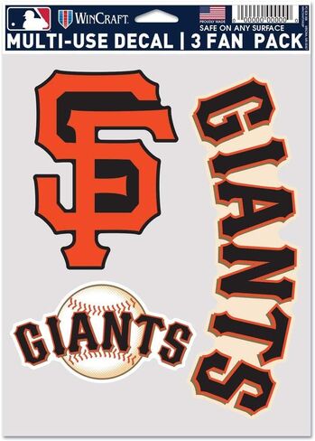 ملصق WinCraft MLB San Francisco Giants متعدد الاستخدام للمروحة، 3 عبوات، ألوان الفريق، مقاس واحد in Saudi Arabia