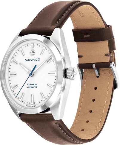 Movado Heritage Series Datron Men's Watch - Swiss Automatic Movement, Calfskin Strap - 5 ATM Water Resistance - Sport Luxury Fashion Timepiece for Him - 40mm in Saudi Arabia