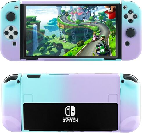 حافظة واقية من Switch OLED، حافظة حافظة Switch OLED، حافظة مريحة ومريحة لجهاز Switch OLED (وردي أزرق in Saudi Arabia