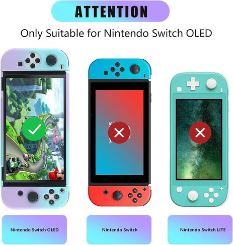 حافظة واقية من Switch OLED، حافظة حافظة Switch OLED، حافظة مريحة ومريحة لجهاز Switch OLED (وردي أزرق in Saudi Arabia