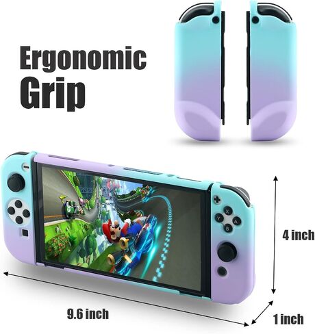 حافظة واقية من Switch OLED، حافظة حافظة Switch OLED، حافظة مريحة ومريحة لجهاز Switch OLED (وردي أزرق in Saudi Arabia