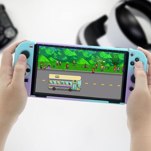 حافظة واقية من Switch OLED، حافظة حافظة Switch OLED، حافظة مريحة ومريحة لجهاز Switch OLED (وردي أزرق in Saudi Arabia