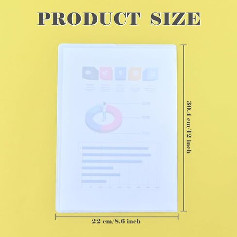 BAYTORY 10 Pack Plastic File Folders, Gradient Colors Project Pockets Plastic Sleeves for Paper 11×8.5 inches, Documents Folder Paper Sheet Protectors for Office School (Blue) in Kuwait