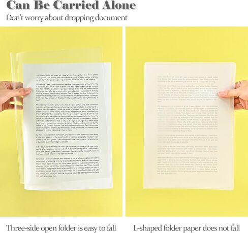 BAYTORY 10 Pack Plastic File Folders, Gradient Colors Project Pockets Plastic Sleeves for Paper 11×8.5 inches, Documents Folder Paper Sheet Protectors for Office School (Blue) in Kuwait