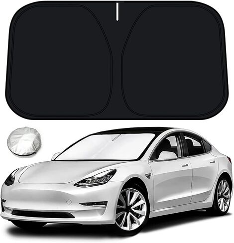 Bestview Roof Sunshade Sunroof Rear Window Sunshade for 2021-2023 Tesla Model S Accessories,Glass Sunroof Shade Window Insulation UV & Heat Protection, Upgraded Double-Layer Design Sun Shade Won't Sag in Saudi Arabia