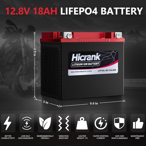 YT7B-BS Lithium 12V 4Ah 240CCA LiFePO4 Motorcycle Battery, Powersports Battery for Honda KTM Yamaha Harely, Lithium Ion Battery Fit ATV, UTV, Scooter, Motocross, Lawn Mower, Jet Ski, Motorboat in Saudi Arabia