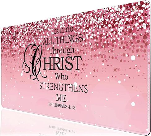 Large Extended Mouse Pad with Superior Micro-Weave Cloth, Inspirational Quote Mouse Pads for Desk,Waterproof Non-Slip Rubber Base Mousepad Desk Mat for Office/Home/Desktop,Pink Mouse Pad for Women in Kuwait