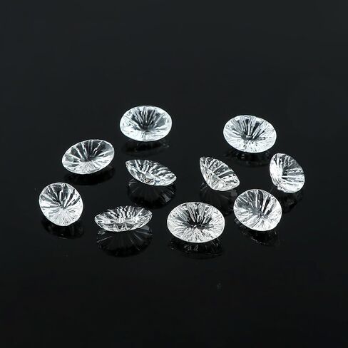 (1 Stone Pack, Brilliant cut, 8X6X4 mm) AURA GEMS Natural Swiss Blue Topaz Gemstone Oval Shape Healing Birthstone Crystals Wholesale Lot-Zodiac Gemstone-DIY Jewelry Making Bulk Gemstone Deal in Saudi Arabia
