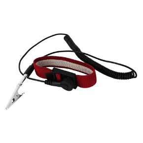 Anti Static Wrist Strap, Adjustable Anti Friction Double Circuit Wristband Fabric Adjustable Electronic Eliminate Grounding Bracelet Alligator Clip Extendable Long Cable ESD Mat Production Line Staff