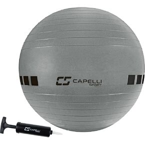 Capelli Sport Exercise Ball for Yoga, Balance Ball, Pilates, Anti Burst Slip Resistant, Quick Pump