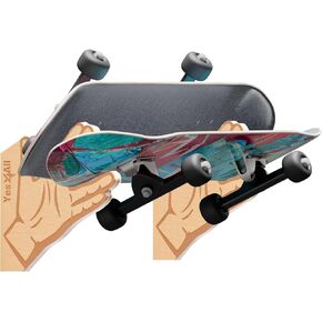 Yes4All Unique Wooden Skateboard Rack, Wall Mounted Longboard Storage for Home Decor and Garage Organizer