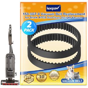 KEEPOW Vacuum Belts Replacement for Shark APEX DuoClean Upright Vacuum Cleaner AZ1002 AZ1000 AX952 ZU782 ZS360 ZS362, 2 Pack, Replace Part #153-3GT-8