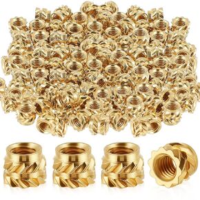 300 Pcs M3 Heat Set Inserts M3 x 4mm x 5mm M3 Threaded Insert 3D Printer Brass Inserts Knurled Metric Threaded Inserts Nuts for Plastic, 3D Printing Components
