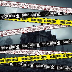 Caution Tape Halloween Decorations Outdoor Halloween Decor Indoor 3pcs Party Favors Supplies Caution Tape Scary Halloween Decoration for Window Door Home Yard Class Office Garden