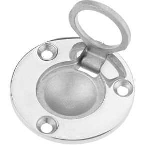 Mtsooning 2PCS Flush Pull Latch, 1.97" Stainless Steel Boat Slam Hatch Lifting Round Ring Handle for Marine Deck Hatch Boat Cabinet Door Locker Recessed Pull Lift Hardware