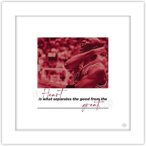 Trends International Gallery Pops Michael Jordan - Quote Heart Wall Art Wall Poster, 12" x 12", Black Frame Version