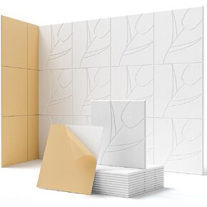 Soundproof Wall Panels, Soundsbay Sound Proof Foam Panels for Walls 12 Pack Self Adhesive Acoustic Panels High Density Flame Resistant Y-Line Sound Panels for Office, Gaming Room 12" X 10" X 0.4"