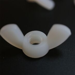 Pack of 50 Plastic Nylon M6 Butterfly, Wing Nuts-Nylon Plastic Screws, 15/64