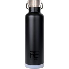 Rehydrated Pro 25oz Insulated Water Bottle with Straw, Bonus Lids and Leak Proof Flask to Keep Liquids Hot or Cold- Triple Wall Vacuum Water Bottle Insulated, Perfect for Gifts