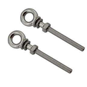 2pcs Stainless Steel 316 M6 Eye Bolt M6*60 Eyebolts with Washer and Nut Set