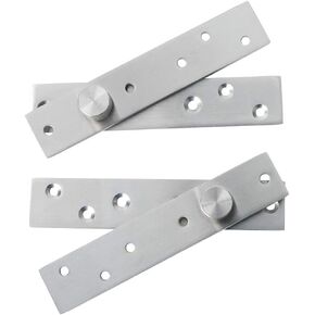 Alise 4-Inch Length Offset-Axes Rotating Hinge 360 Degree Door Pivot Hinge Concealing Up Down Shaft Hinges,JL5100PB-2P Stainless Steel Black Finish 2 Pcs