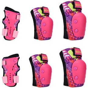 SONKE Kids/Youth Protective Gear Set, Child Knee Pads Elbow Pads Wrist Guards for 4-9 Years Set for Roller Skating, Cycling, Skateboarding, Scooter Riding Sports