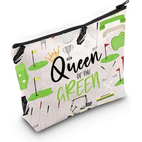 WZMPA Golf Queen Survival Kit Golf Player Gifts Queen of the Green Golf Zipper Bag Golfing Travel Accessories (Queen Green TG)