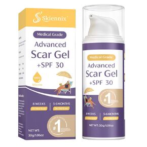 Scar Cream with SPF 30, Medical Grade Silicone Gel, Reduces the Appearance of Scars, Effective for Old and New Scars on Face and Body, 1.06 oz, 30 grams