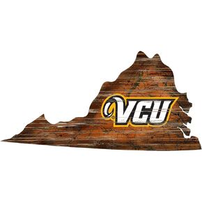 Fan Creations NCAA Virginia Commonwealth Rams Unisex VCU Mini Roadmap State Sign, Team Color, 12 inch