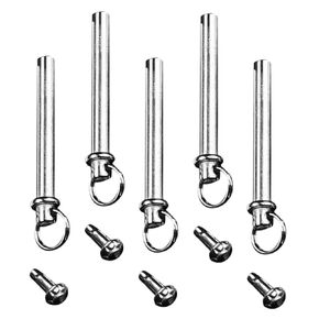 Veemoon 5 Sets Fan Accessories Folding Fan Shaft Rivets Folding Fan Rivet and Nut Hand Fan Repairing Kit Folding Fan Rivet an Nuts Crafting DIY Studs Stainless Steel Shaft Rivet